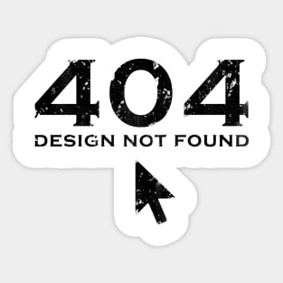 404 Error Design not  Found Sticker